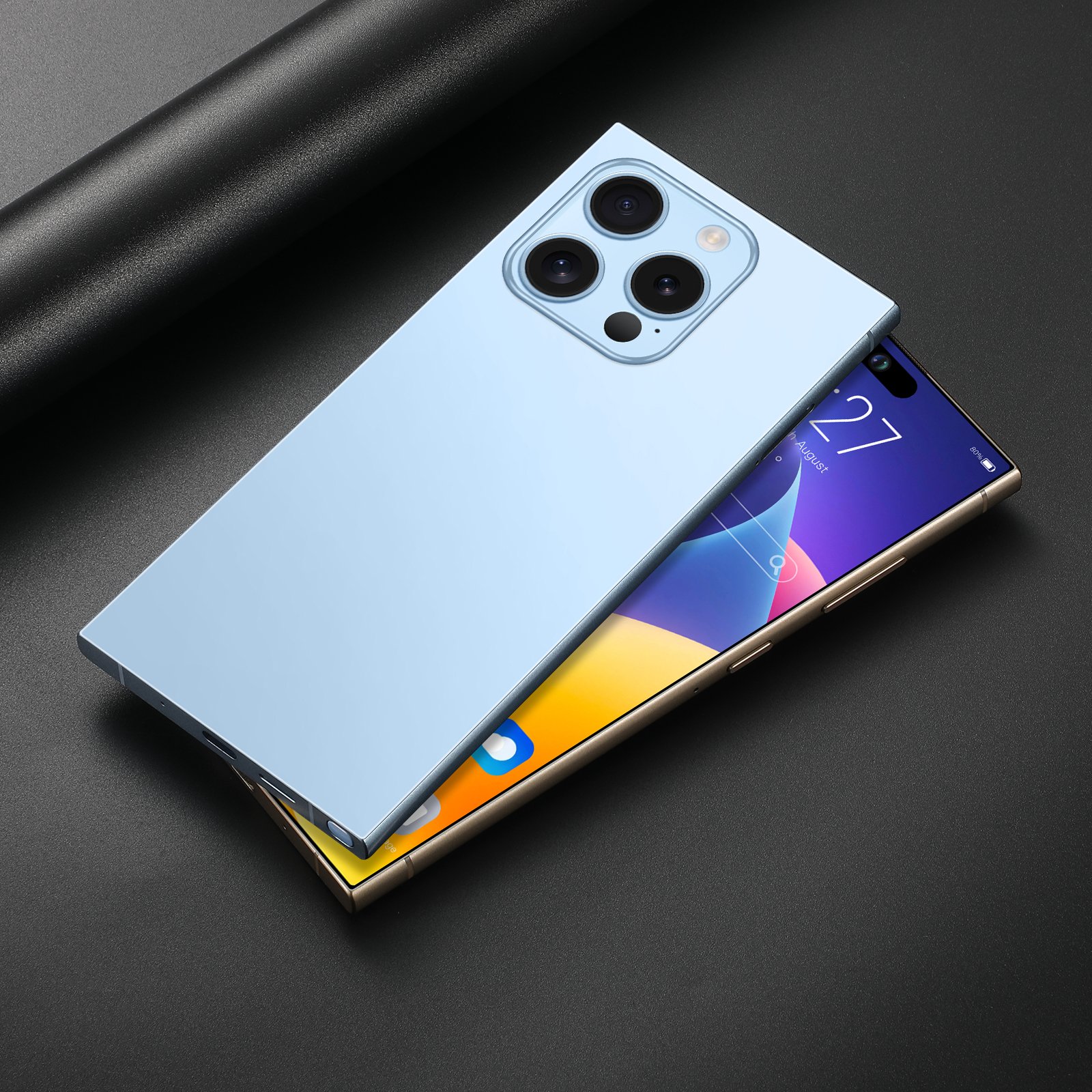 Hot Selling i15 Ultra 16GB+1TB Android 14 Blue Mobile Phone 7.3-Inch HD LED Display LTE Cellular 8000mAh Built-In Pen Smartphone